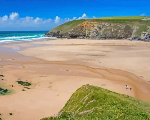 Porth Town Beach Paint By Numbers