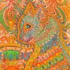 Psychedelic Cat Paint By Numbers