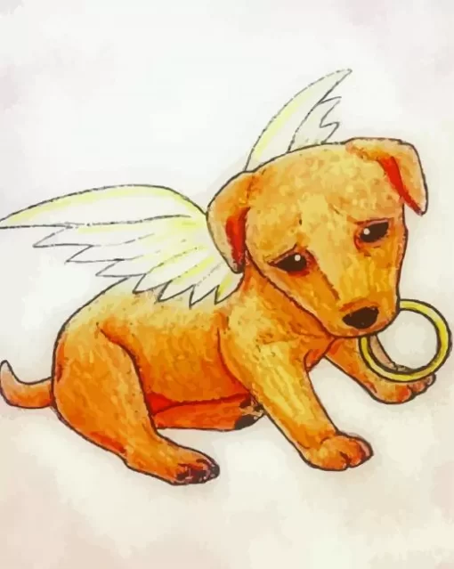 Puppy Dog Angel Paint By Numbers