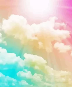 Rainbow Clouds Paint By Numbers