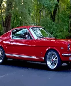 Red Ford Mustang Paint By Numbers