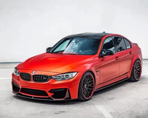 Red BMW M3 F80 Paint By Numbers