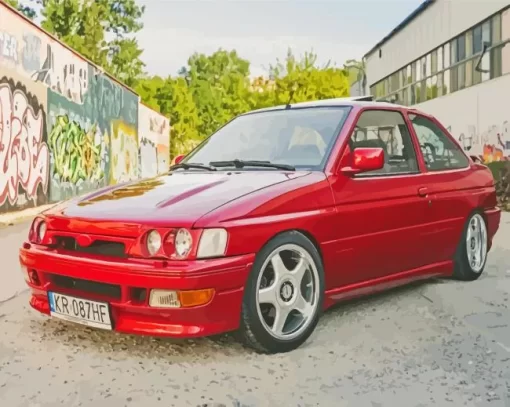 Red Escort Rs 2000 Paint By Numbers