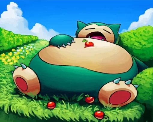 Sleepy Snorlax Paint By Numbers