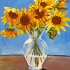 Sunflowers Vase Paint By Numbers