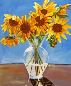 Sunflowers Vase Paint By Numbers