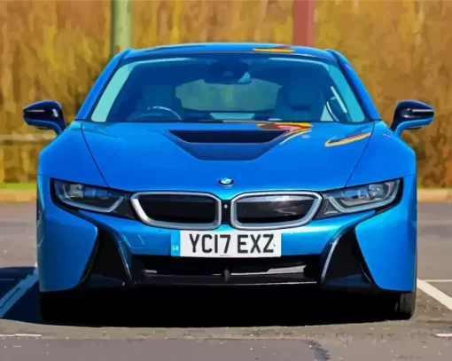 Blue Bmw I8 Paint By Numbers