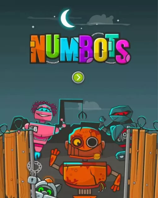 Numbots Poster Paint By Numbers