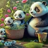 Panda Family Paint By Numbers