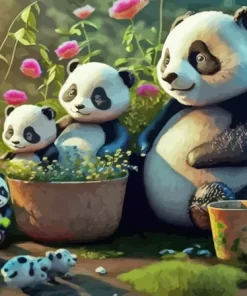 Panda Family Paint By Numbers