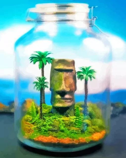 Plant In Jar Art Paint By Numbers