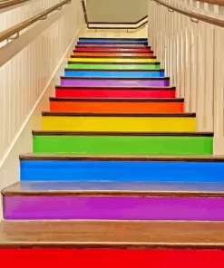 Colorful Stairs Paint By Numbers