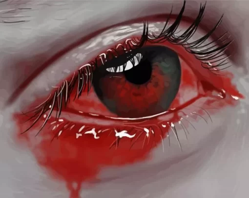 Sad Crying Eye Paint By Numbers