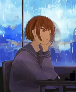 Sad Anime Girl Paint By Numbers