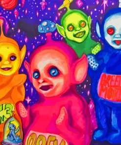 Scary Teletubbies Paint By Numbers