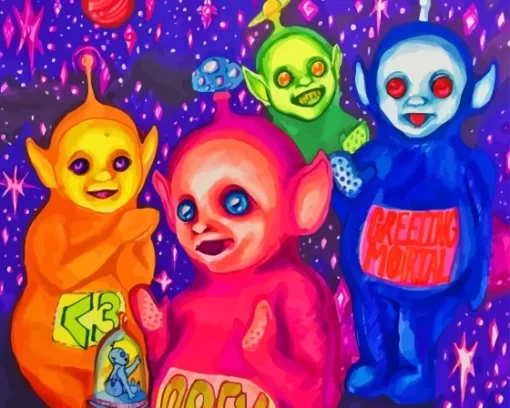 Scary Teletubbies Paint By Numbers