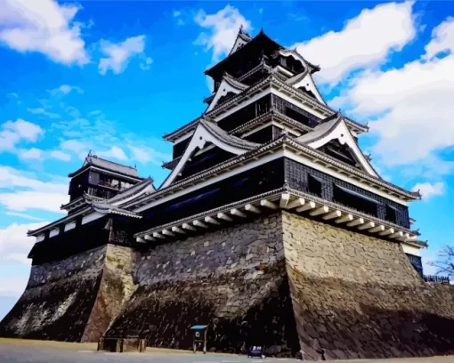 Fukuoka Castle Paint By Numbers