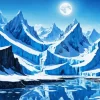 Icy Mountain Paint By Numbers