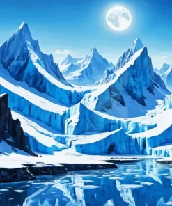 Icy Mountain Paint By Numbers