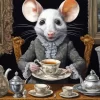 Mouse Having Tea Paint By Numbers