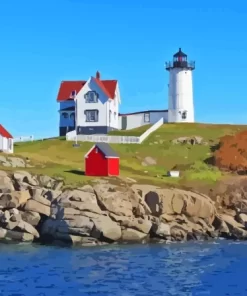 Nubble Lighthouse Paint By Numbers