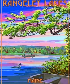 Rangeley Lake Maine Paint By Numbers