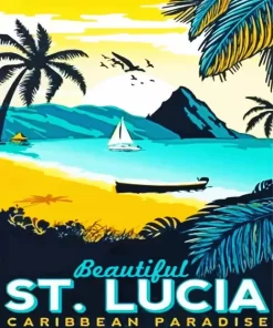 Saint Lucia Island Paint By Numbers