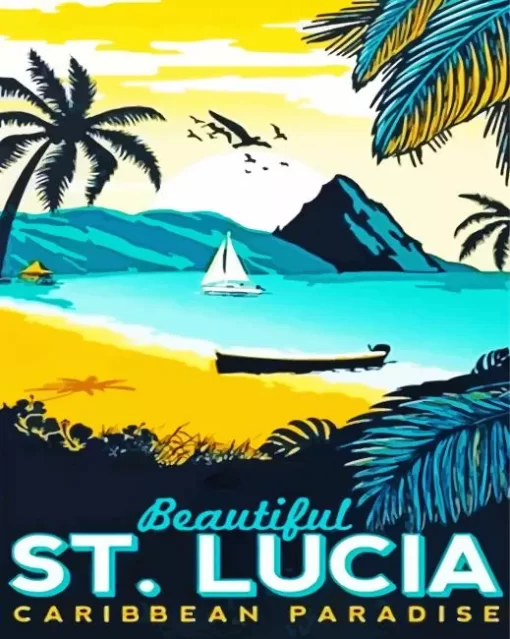 Saint Lucia Island Paint By Numbers