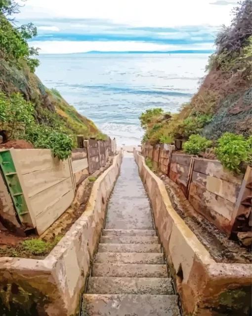 Santa Barbara Beach Paint By Numbers