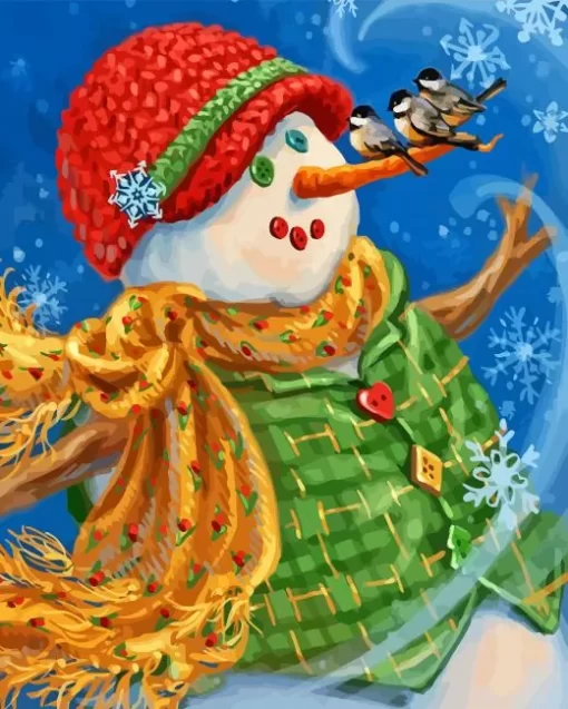 Snowman Paint By Numbers