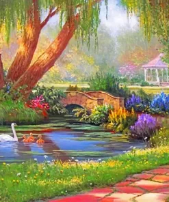 Summer Park Garden Paint By Numbers