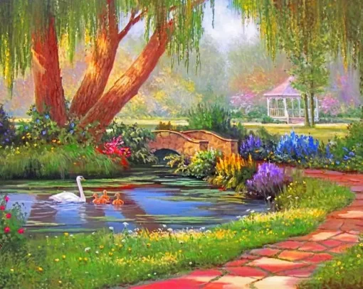 Summer Park Garden Paint By Numbers