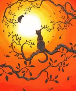 Sunset Cat Paint By Numbers