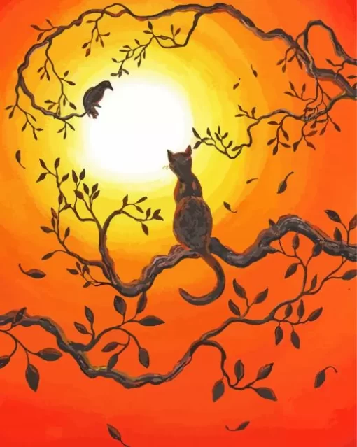 Sunset Cat Paint By Numbers