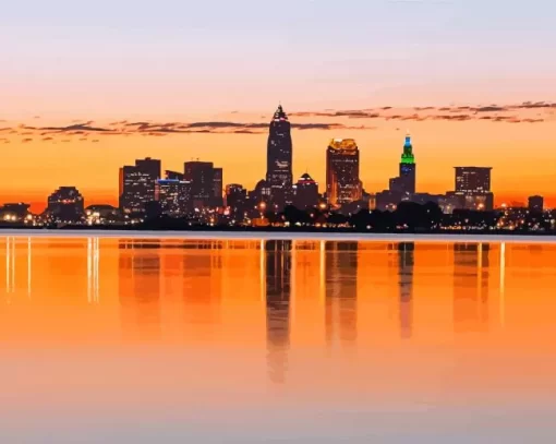 Cleveland Skyline Paint By Numbers