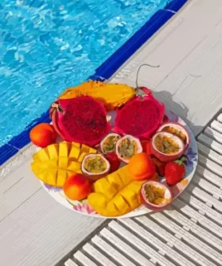 Fruits In Pool Paint By Numbers