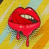 Red Graffiti Lips Paint By Numbers