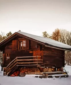 Forest Cabin Paint By Numbers