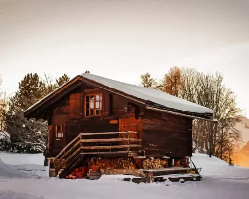 Forest Cabin Paint By Numbers