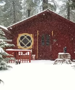 Snowfall Cabin Paint By Numbers