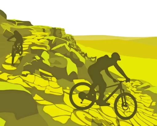 Cycling In Stanage Paint By Numbers