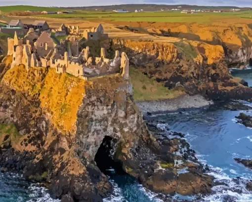 Dunluce Castle Ireland Paint By Numbers