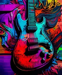 Electric Guitar Art Paint By Numbers