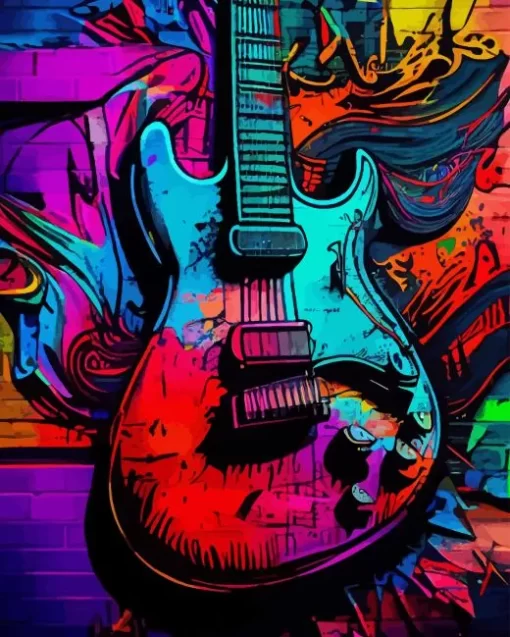 Electric Guitar Art Paint By Numbers