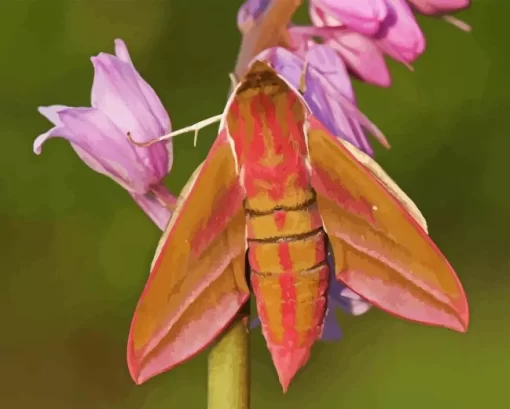 Elephant Hawk Moth Paint By Numbers