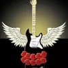 Guitar With Wings Paint By Numbers