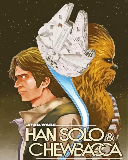 Han Solo And Chewbacca Paint By Numbers