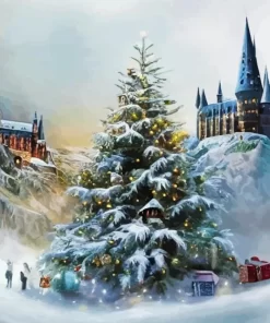 Hogwarts On Snow Paint By Numbers