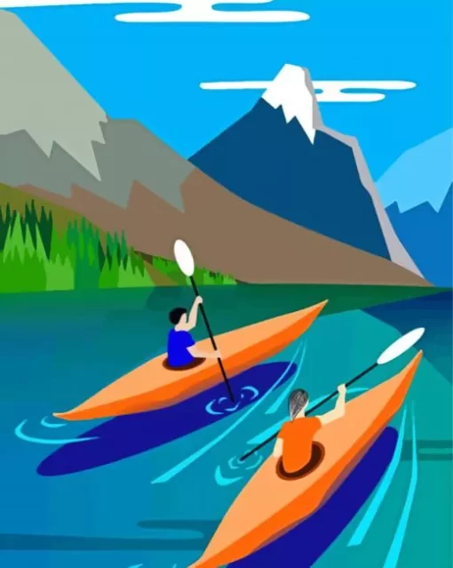 Kayak On A Lake Paint By Numbers