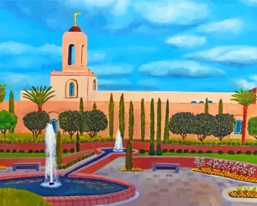 Newport Beach Temple Paint By Numbers